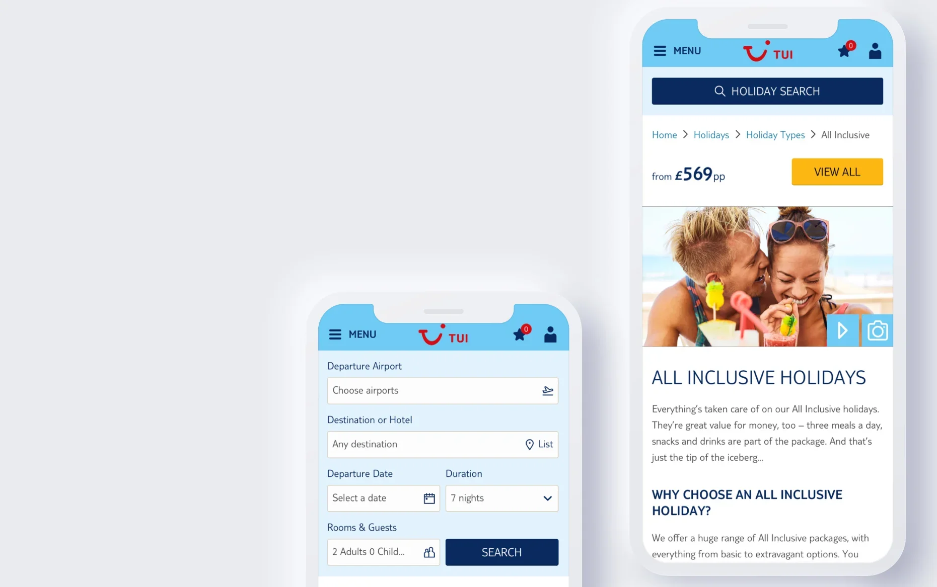 TUI mobile app research and discovery